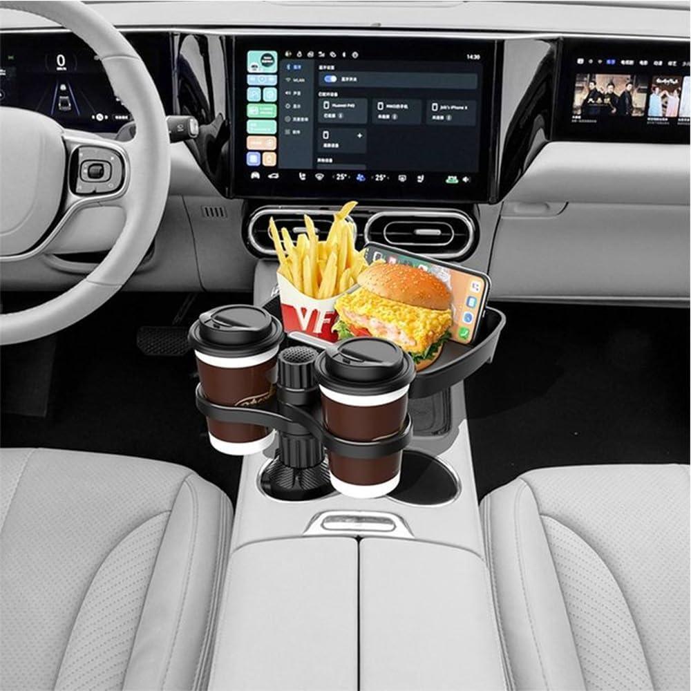 Car Tray Table for Drinks Mug Holder Space Saver Small Dining Table Travel Use