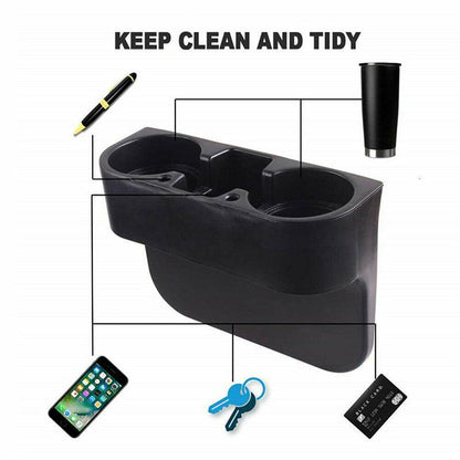 Multifunctional Car Console Gap Cup Holder for Bottles Snacks and Small Items