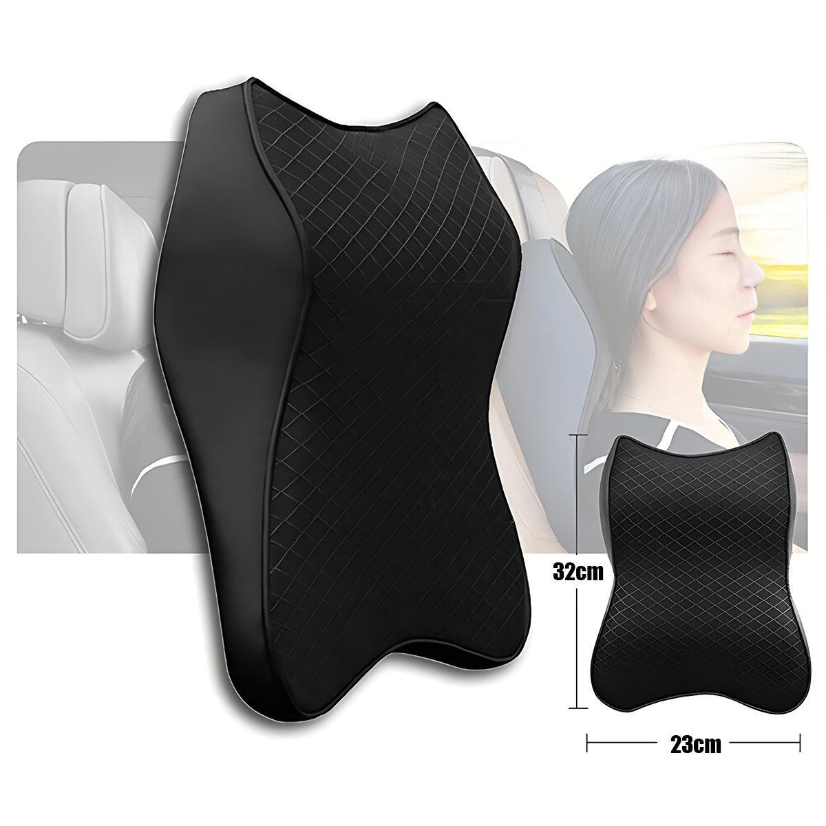Memory Foam Vehicle Headrest Cushion for Neck and Lumbar Support Comfort