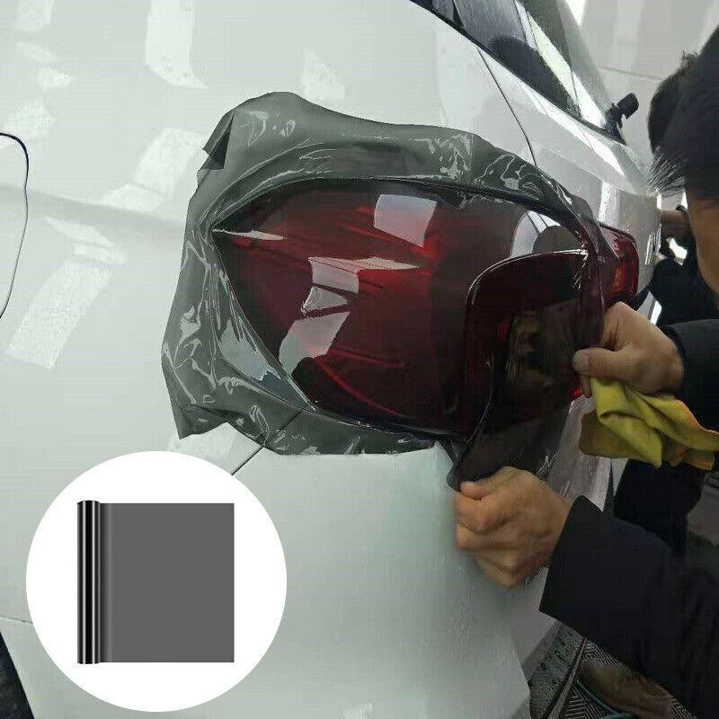 Light Smoke Black 2mx30cm Car Headlight Tint Wrap Tail Fog Light Vinyl Wrap Kit