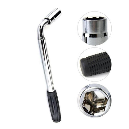 Extendable Car Wheel Brace Heavy Duty Nut Lug Wrench Sockets 17/19mm & 21/23mm