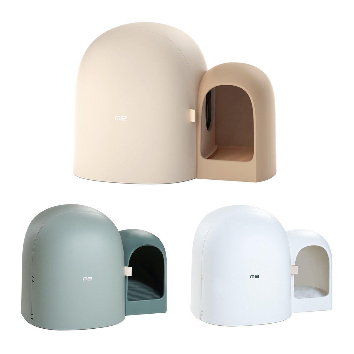 Fully Enclosed Cat Litter Box Large Small Deodorant Anti-Splash Sand Tray Toilet - Green