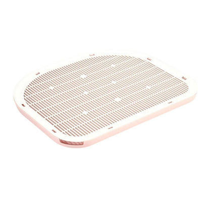 Anti Spill Cat Litter Mat Double Layer Pet Toilet Mat for Litter Box - Pink