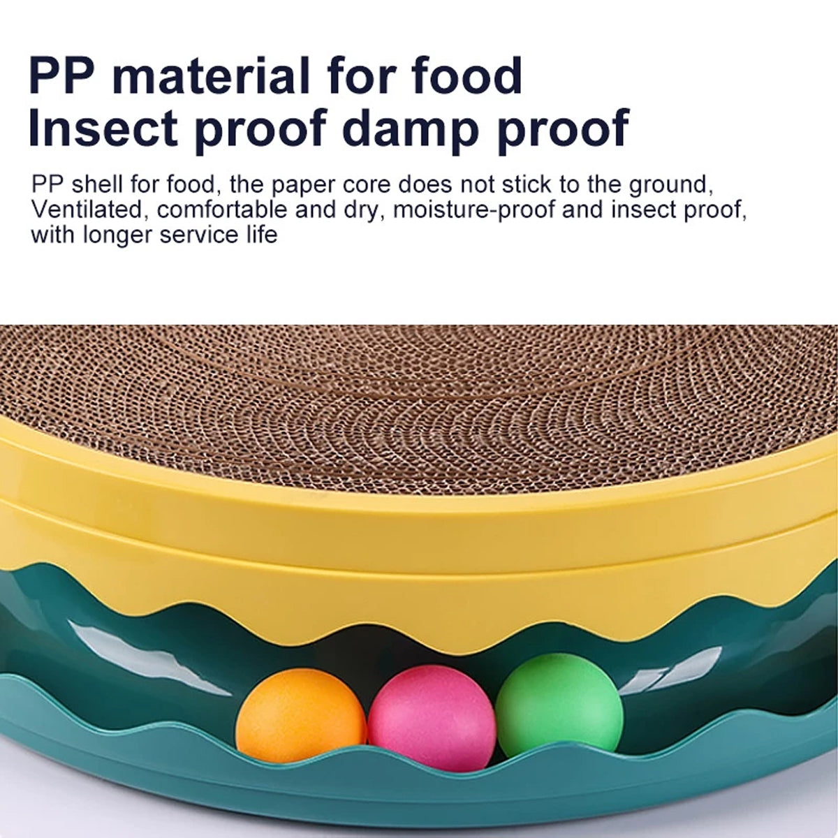 Cat Scratcher Turntable Toy Large Round Corrugated Board Nest Scratch Resistant - Pink