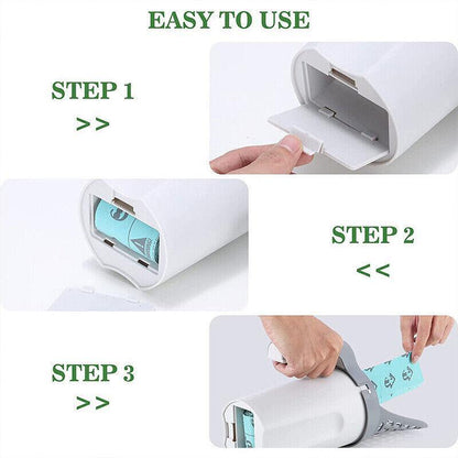 Cat Litter Scoop Integrated Detachable Shovel Holder Poop Pet Sifter Cleaning - 2 Roll Garbage Bags