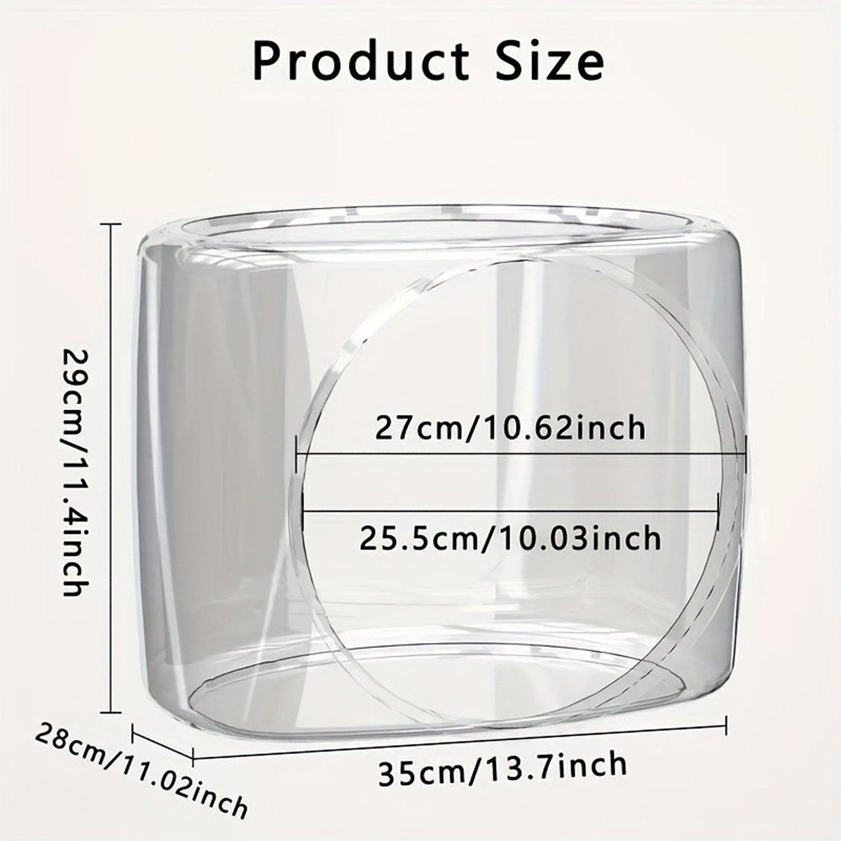 Transparent Capsule Cat Litter Box Semi Enclosed Cat House for Indoor Use