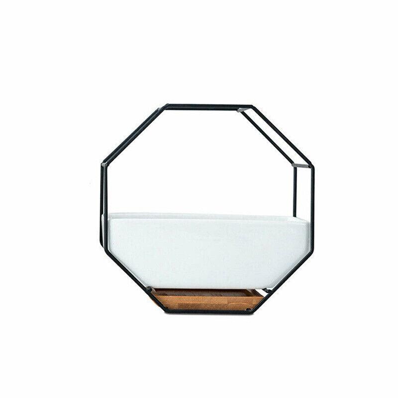 Wall Hanging Succulent Planter Pot Indoor Outdoor Flower Plant Vase Garden Decor - Gold