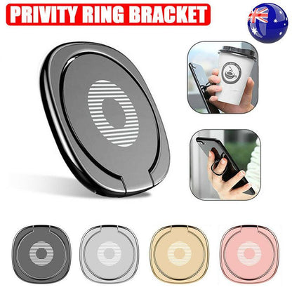 Iring Phone Ring Finger Holder Stand Mobile Grip with Mount Hook for iPhone and iPad - Black