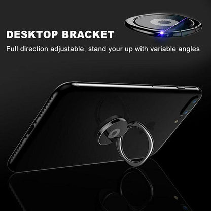 Iring Phone Ring Finger Holder Stand Mobile Grip with Mount Hook for iPhone and iPad - Black