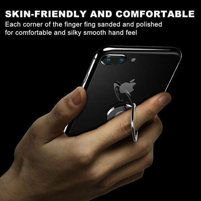 Iring Phone Ring Finger Holder Stand Mobile Grip with Mount Hook for iPhone and iPad - Silver