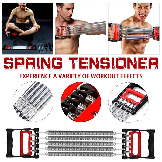 Mens Chest Expander Resistance Bands Pedal Puller Home Gym Workout Equipment