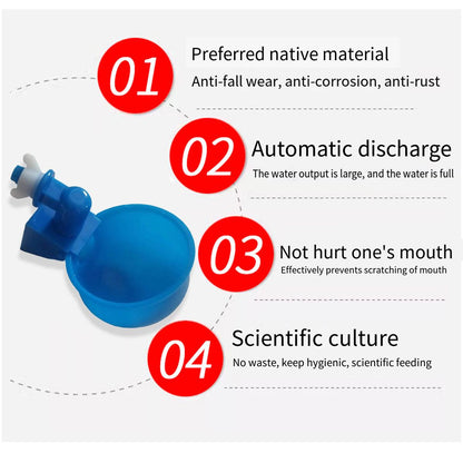 6pcs Chicken Drinking Bowl Poultry Waterer Feeder Automatic Drinking Cups Coop