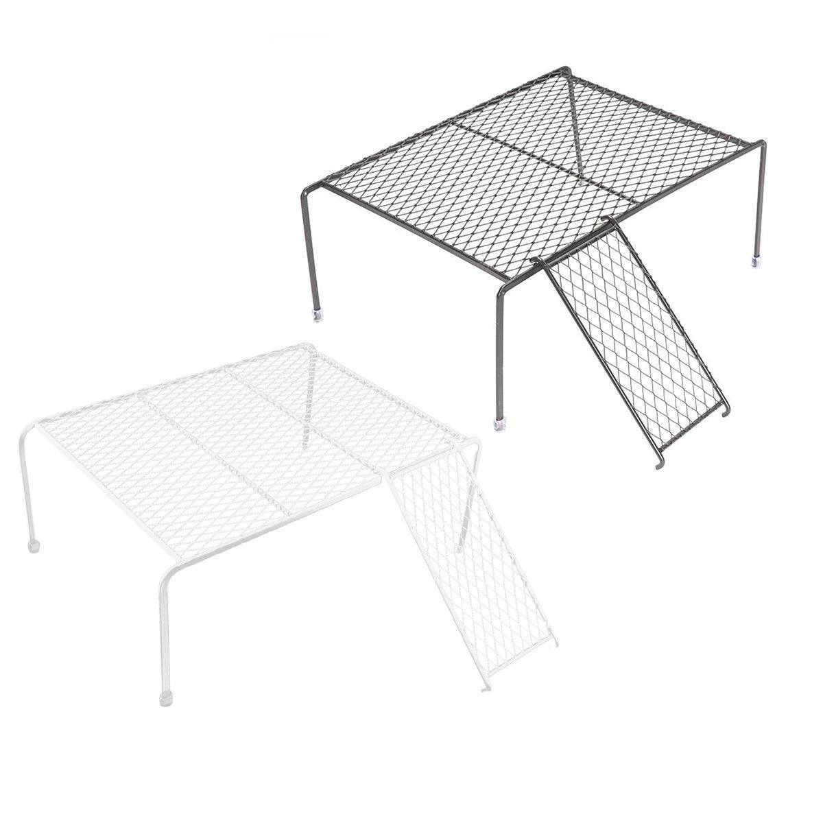 Metal Iron Chicken Feeding Ladder Grid Shelving Landscaping Platform Supplies - Black-S