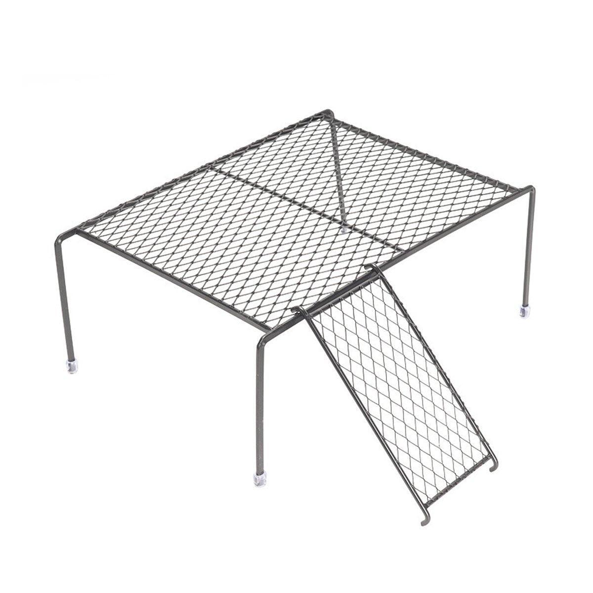 Metal Iron Chicken Feeding Ladder Grid Shelving Landscaping Platform Supplies - White-S