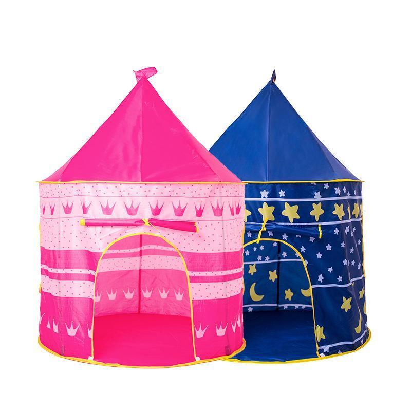 Pop Up Castle Play Tent Indoor Outdoor Playhouse Toy Gift for Imaginative Play - Pink