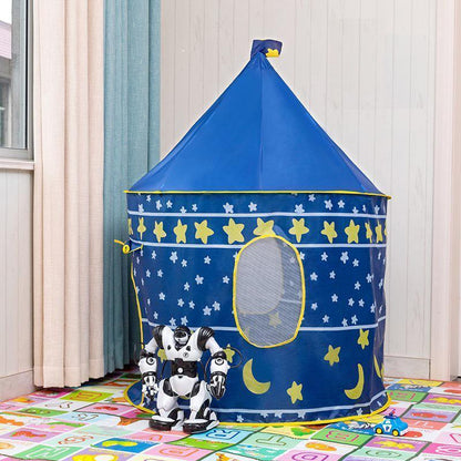 Pop Up Castle Play Tent Indoor Outdoor Playhouse Toy Gift for Imaginative Play - Pink