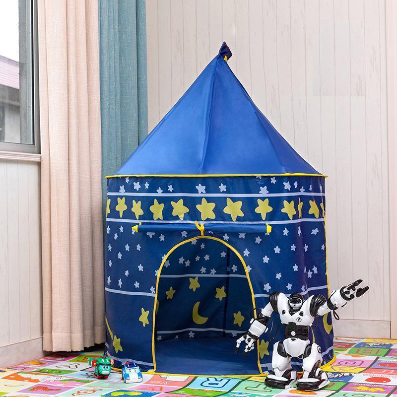 Pop Up Castle Play Tent Indoor Outdoor Playhouse Toy Gift for Imaginative Play - Pink