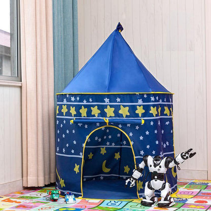 Pop Up Castle Play Tent Indoor Outdoor Playhouse Toy Gift for Imaginative Play - Pink