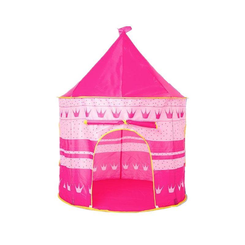 Pop Up Castle Play Tent Indoor Outdoor Playhouse Toy Gift for Imaginative Play - Pink