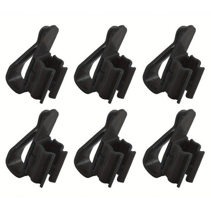 2/4/6PCS Aquarium Fish Tank Filtration Clip Water Tube Hose Clamp Holder Set - Black-2PCS