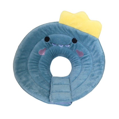 Elizabeth Circle Cat Sterilization Collar Anti-Licking Pet Scarf for Cat and Dog - Orange Carrot-S