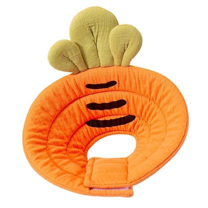 Elizabeth Circle Cat Sterilization Collar Anti-Licking Pet Scarf for Cat and Dog - Orange Carrot-S
