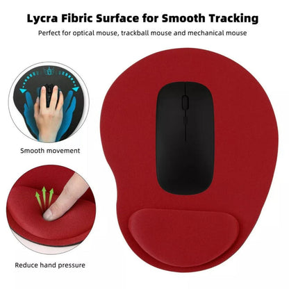 Comfort Mouse Pad with Built In Wrist Support Non Slip Ergonomic Mice Mat - Pink