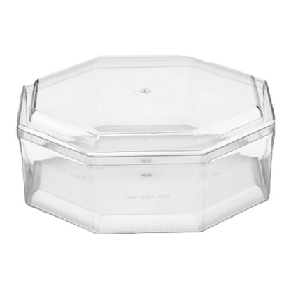 20pcs Transparent Biscuit Box Plastic Cake Box Pastry Dessert Storage Container - 7.5x7.5CM