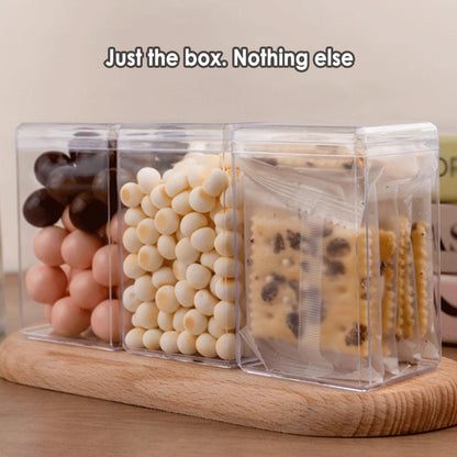 20pcs Transparent Biscuit Box Plastic Cake Box Pastry Dessert Storage Container - 5.5x9.5cm