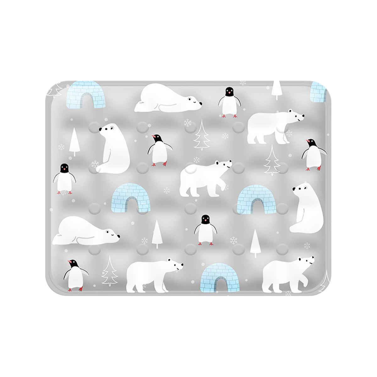 Cooling Ice Mat for Pets Summer Dog and Cat Cooling Pad Comfortable Pet Bed - Grey - 60x90cm