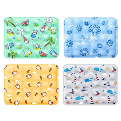 Cooling Ice Mat for Pets Summer Dog and Cat Cooling Pad Comfortable Pet Bed - Grey2 - 60x90cm
