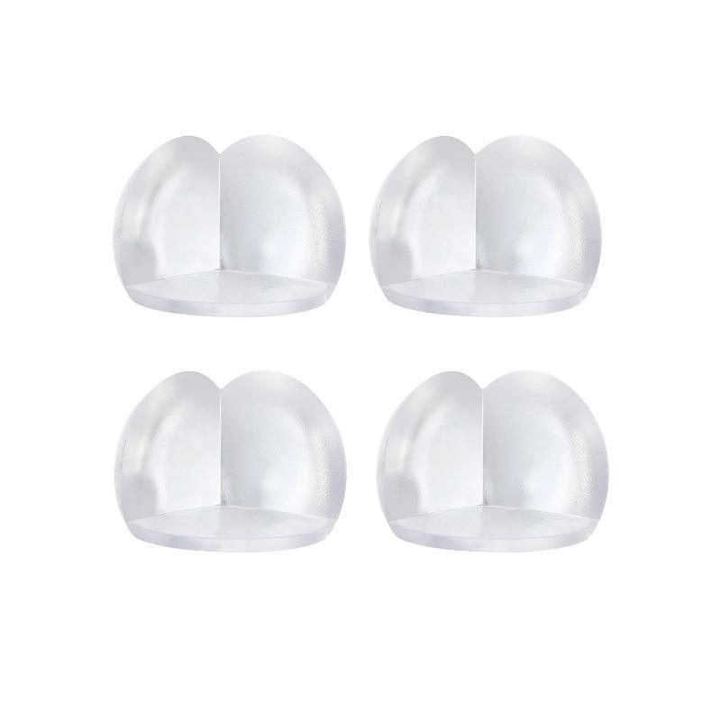 Transparent PVC Table Corner Guards Anti-Collision Protective Covers for Furniture - 4 PCS