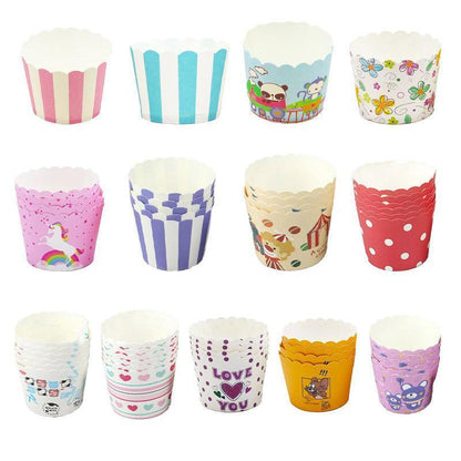 500pcs Colorful Cupcake Muffin Baking Cups Greaseproof Nonstick Paper Liners - Cupcake-500pcs-LSFTN