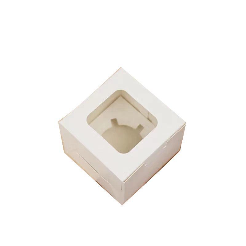 Cupcake Box Cases 1/2/4/8/12 Holes Window Face Cases Party Wedding Muffin Baking - 6 Holes 25PCS