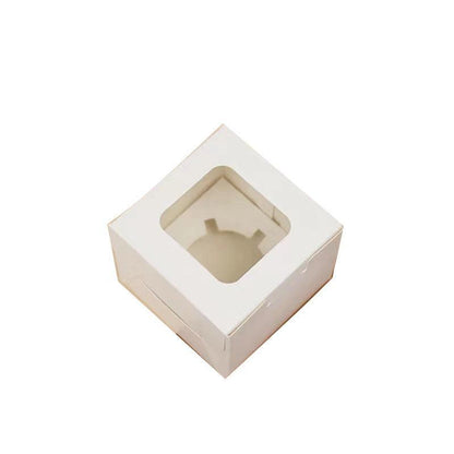 Cupcake Box Cases 1/2/4/8/12 Holes Window Face Cases Party Wedding Muffin Baking - 6 Holes 25PCS