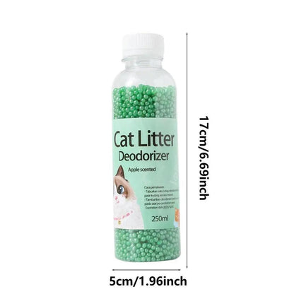 High Adsorption Cat Litter Deodorant Beads 250ml Long Lasting Odor Eliminator - Green