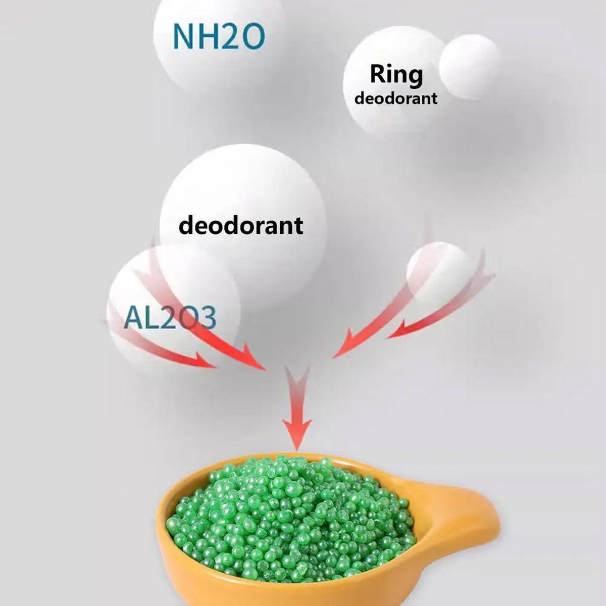 High Adsorption Cat Litter Deodorant Beads 250ml Long Lasting Odor Eliminator - Green