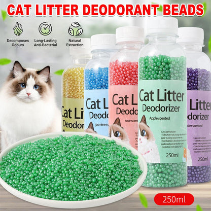 High Adsorption Cat Litter Deodorant Beads 250ml Long Lasting Odor Eliminator - Yellow