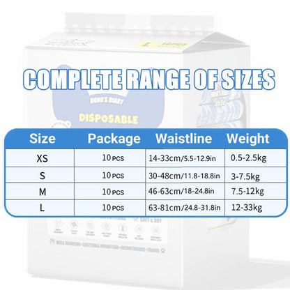 Male Disposable Dog Diapers Leakproof Breathable with Colour Indicator - S 30-48cm