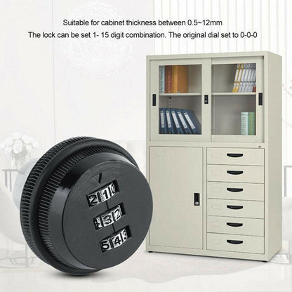 3 Digital Code Combination Cam Lock Furniture Post Mail Box Cabinet Locker Safe - Silver