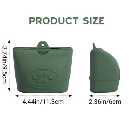 Portable Dog Food Bag Outdoor Walking Travel Feeding Pouch Pet Supplies - Light Green
