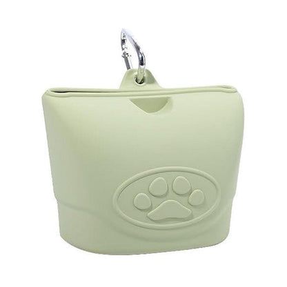 Portable Dog Food Bag Outdoor Walking Travel Feeding Pouch Pet Supplies - Light Green
