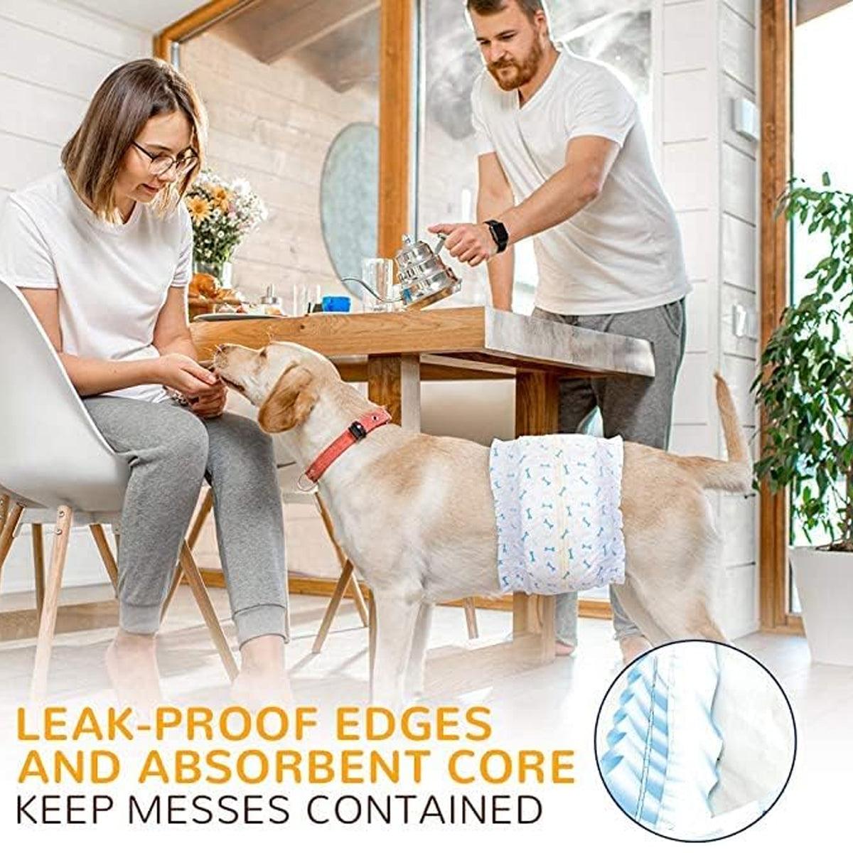 Male Dog Diapers Physiological Pants for Dogs Leakproof Diaper Pants Male Pets - M-10PCS