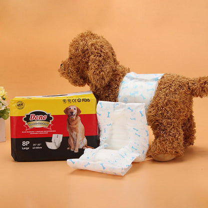Male Dog Diapers Physiological Pants for Dogs Leakproof Diaper Pants Male Pets - S-12PCS