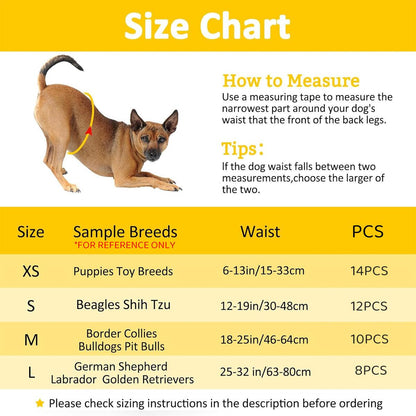 Male Dog Diapers Physiological Pants for Dogs Leakproof Diaper Pants Male Pets - XS-14PCS