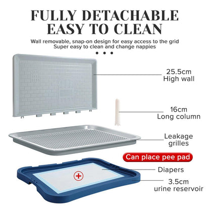 Pet Potty Training Pad Small And Medium-sized Dog Toilet Urinal Pee Tray - Navy