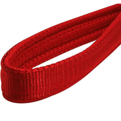 120Cm Pet Dog Puppy Padded Handle Metal Chain Dog Leash - Red