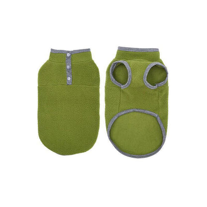 M Pet Dog Puppy Winter Warm Fleece Jumper Vest Coat Jacket Apparel Clothes Outdoor - Green