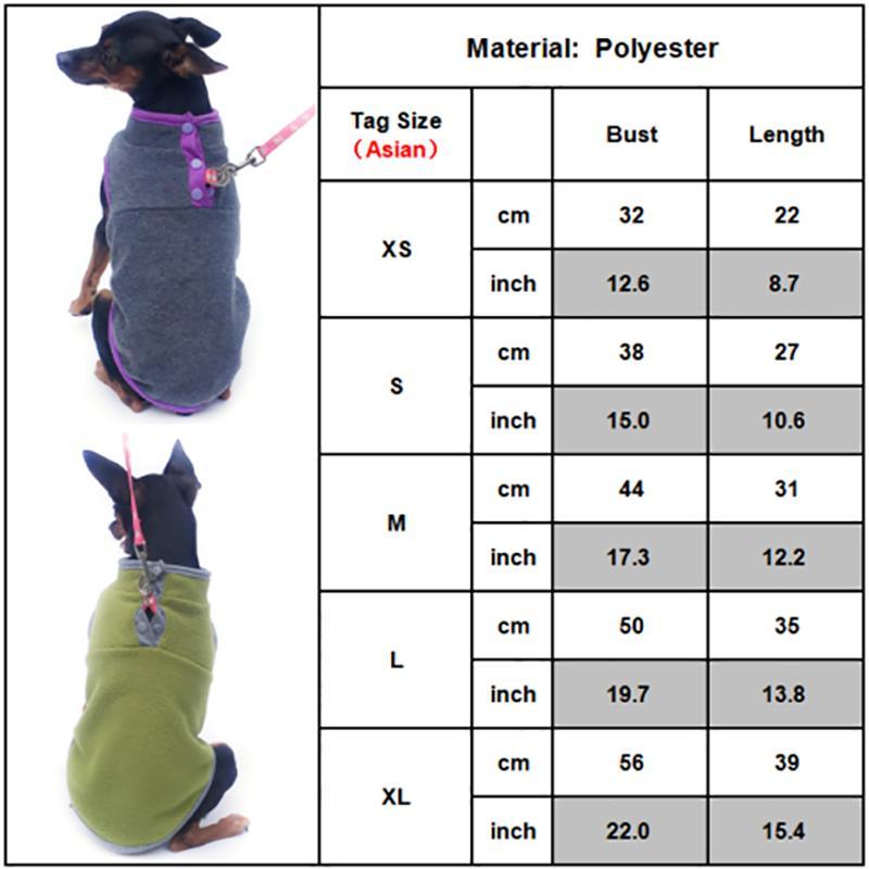 XL Pet Dog Puppy Winter Warm Fleece Jumper Vest Coat Jacket Apparel Clothes - Grey