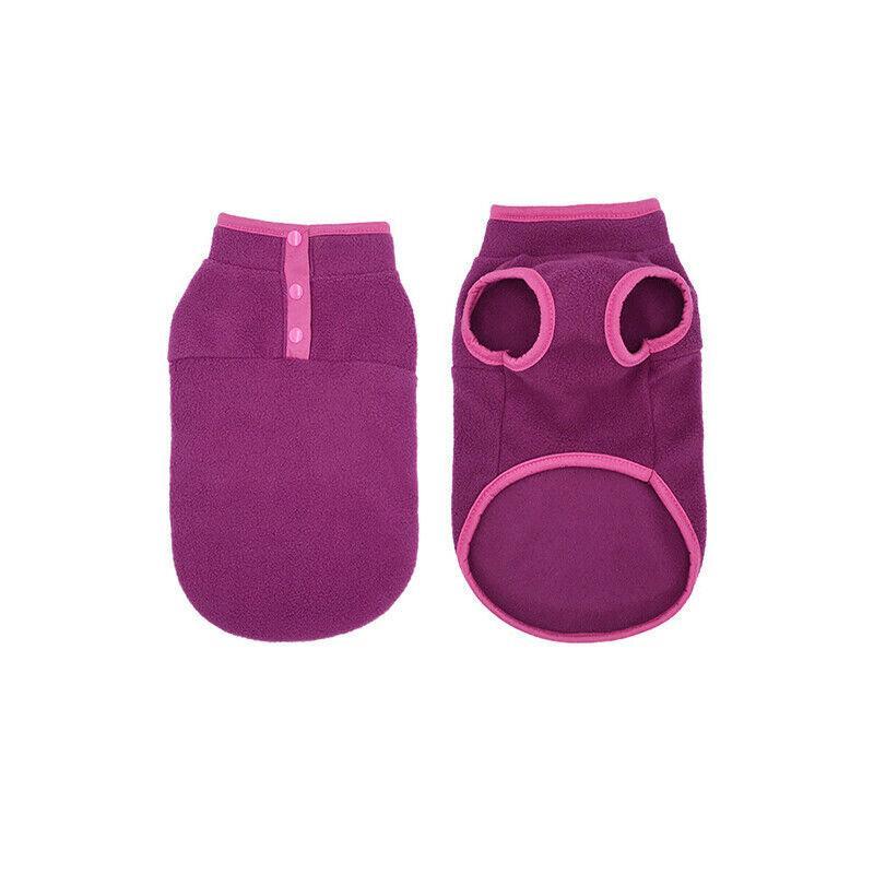 XL Pet Dog Puppy Winter Warm Fleece Jumper Vest Coat Jacket Apparel Clothes - Pink